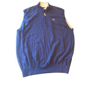 Peter Millar Mens Navy Merino Wool Vest XL Made Classic Golf Country Club